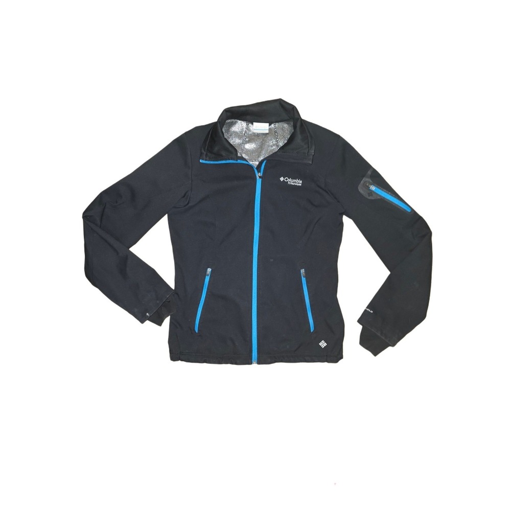 Columbia Titanium Black Zip Lightweight Waterproof Jacket Women's M Omniheat
